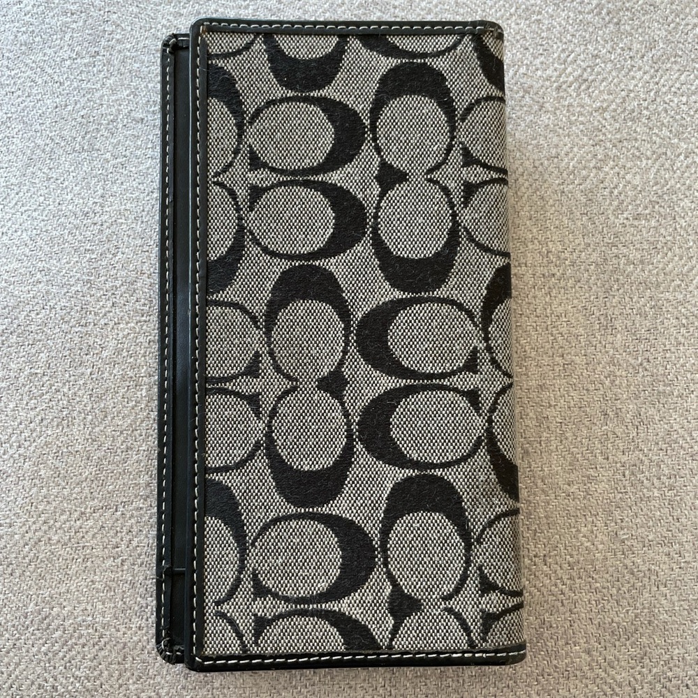 Coach check book holder